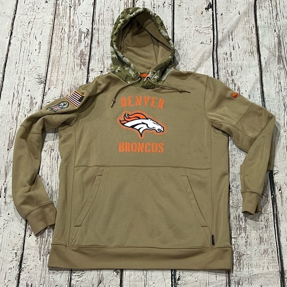 Denver Broncos Nike NFL Football Salute to the Troops Military Hoodie Sweatshirt - Picture 1 of 7